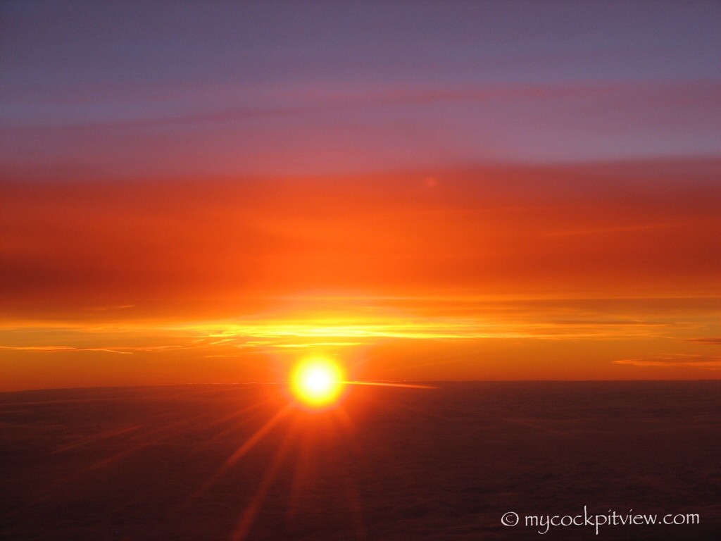 amazing sunset. mycockpitview