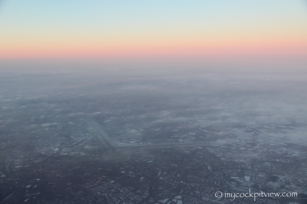 Hamburg airport, shortly before starting our approach. Mycockpitview